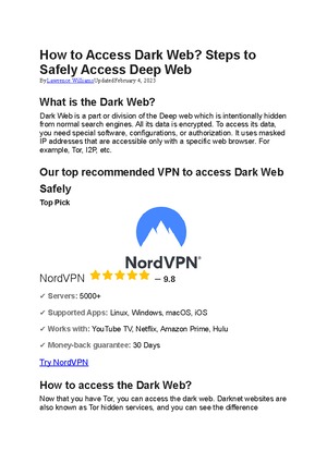 how to access the dark web on phone