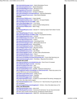 deep web links